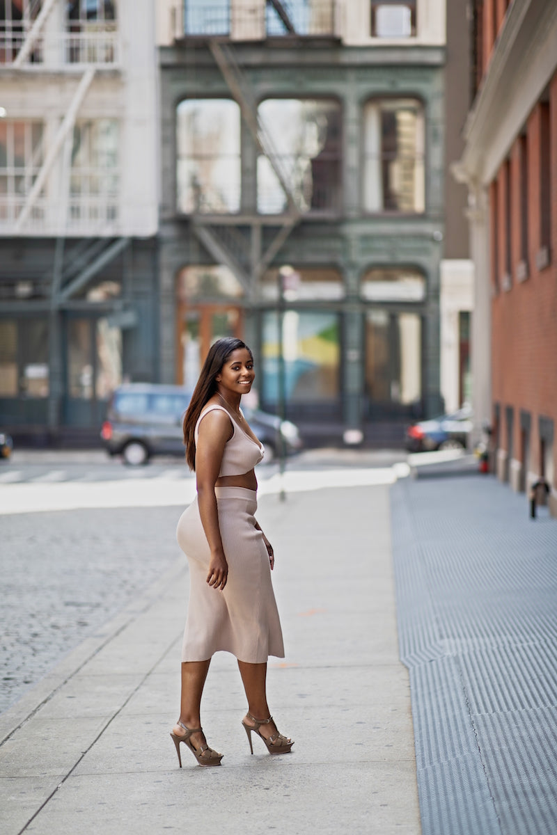 Paige ~ Knitted Top and Skirt Set