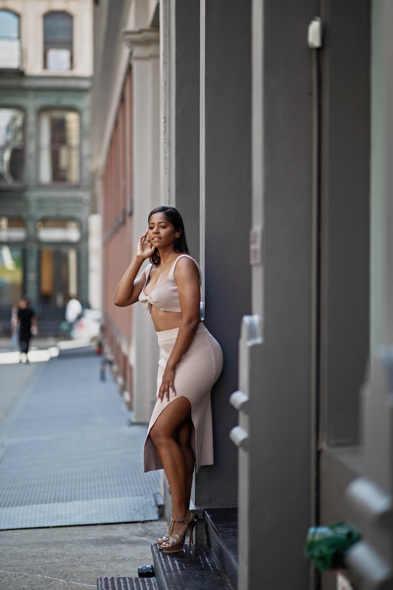 Paige ~ Knitted Top and Skirt Set