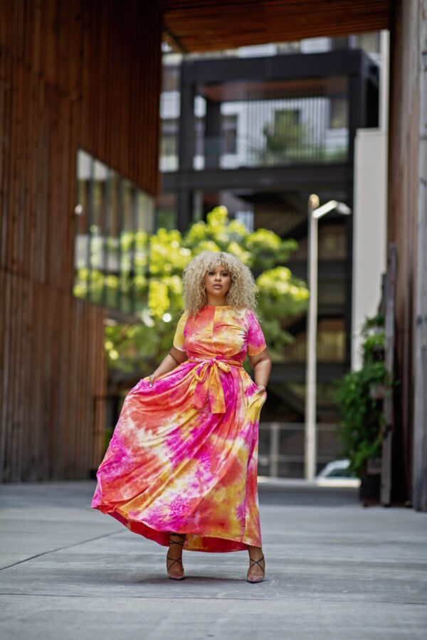 Stacey~Top and Skirt Set Sun Colors