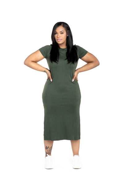 Comfy Any Day Dress~Olive